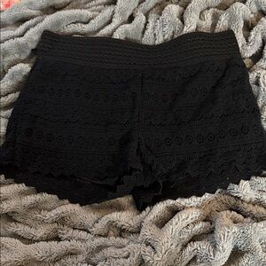 Rewind Black Lace Women Shorts